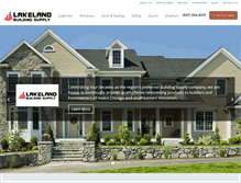 Tablet Screenshot of lakelandbuildingsupply.com